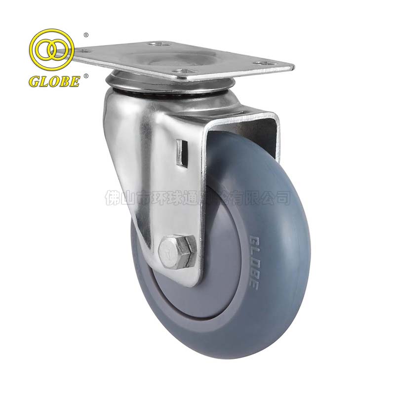 3 1/2 Inch Medium Duty High-Strength Artificial Rubber Swivel Casters