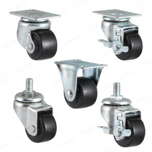 EF12 SERIES – Top plate/Threaded stem type – Low Centre of Gravity Caster – Zinc Plating