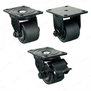 EF13 SERIES – Top plate type – Low Centre of Gravity Caster – Blackening