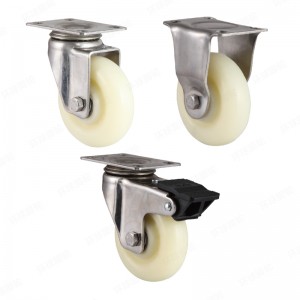 EF3 SERIES – Top plate type – Swivel/Rigid Nylon/PU/TPR Caster – Stainless Steel