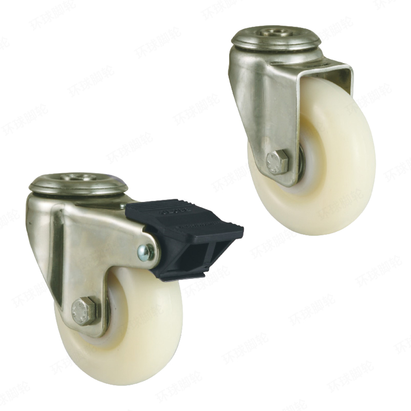 EF3 SERIES – Bolt Hole Type – Nylon/PU/TPR Caster – Stainless Steel