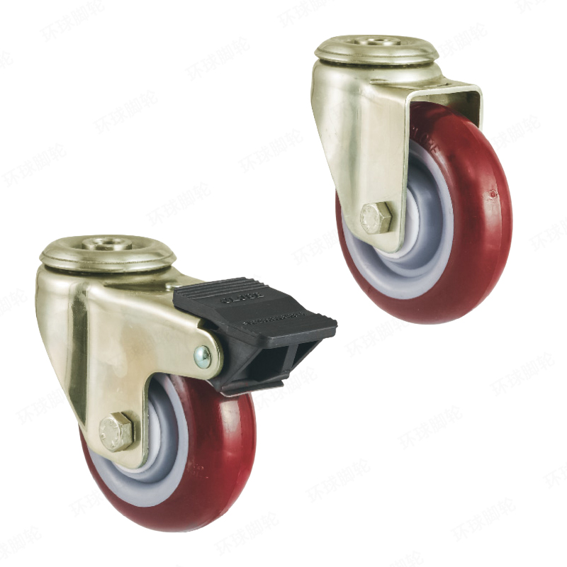 EF5 SERIES – Bolt Hole Type – Nylon/PU/TPR Castor – Stainless Steel
