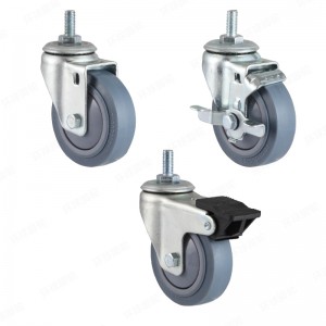 EF7 SERIES – Threaded stem type – TPR Castor – Zinc Plating