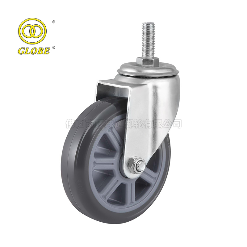 4 Inch Medium Duty Super Quiet Polyurethane Threaded Stem Casters