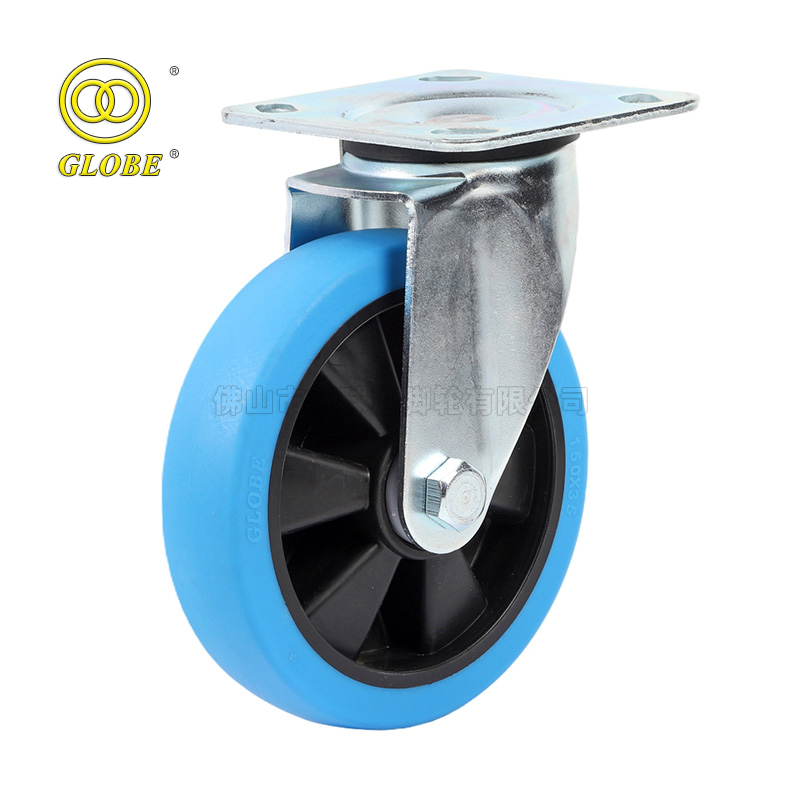 4 Inch Light Duty High Strength Rubber Swivel Casters