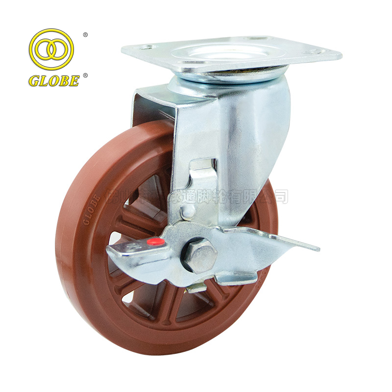 6 Inch Heavy Duty Meili Swivel Casters with Side Brake