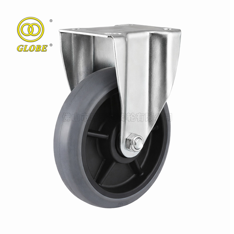 8 Inch Heavy Duty Conductive Artificial Rubber Rigid Casters