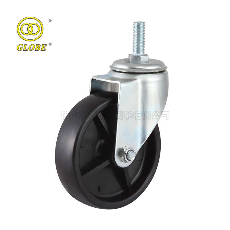 4 Inch Medium Duty PP Threaded Stem Casters