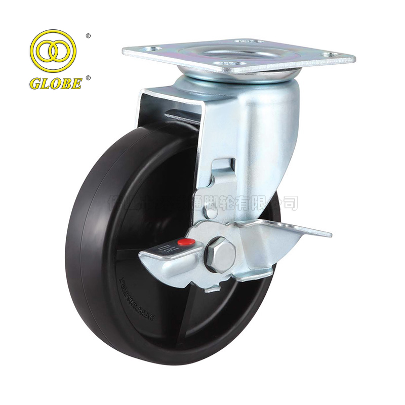 8 Inch Heavy Duty PP Swivel Casters with Side Brake