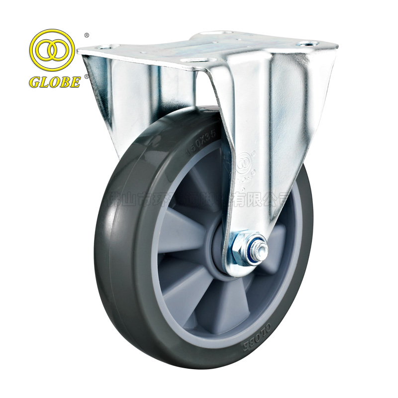 6 Inch Heavy Duty Super Smooth Artificial Rubber Rigid Casters