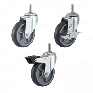 EG2 SERIES – Threaded stem type – TPR Castor – Zinc Plating