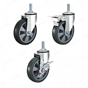 EG7 SERIES – Threaded stem type – Nylon/Artificial rubber/Super Smooth Caster Wheels – Zinc Plating