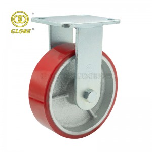 8 Inch Heavy Duty Iron Core Polyurethane Rigid Casters