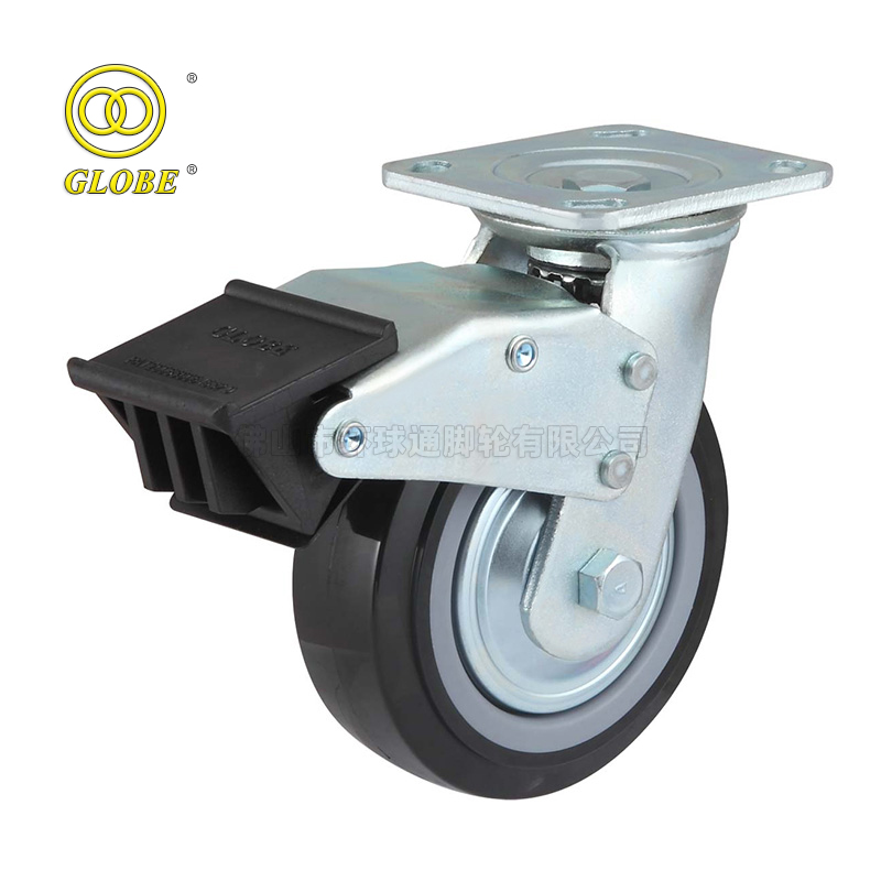 4 Inch Light Duty Premium PU Swivel w/ Dual Brake Casters