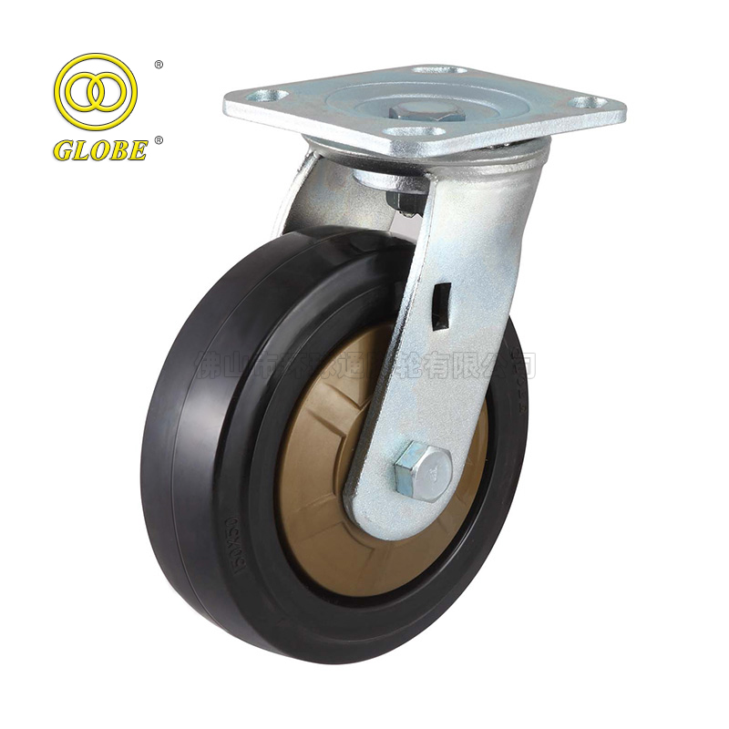 6 Inch Light Duty Nylon Core Rubber Swivel Casters