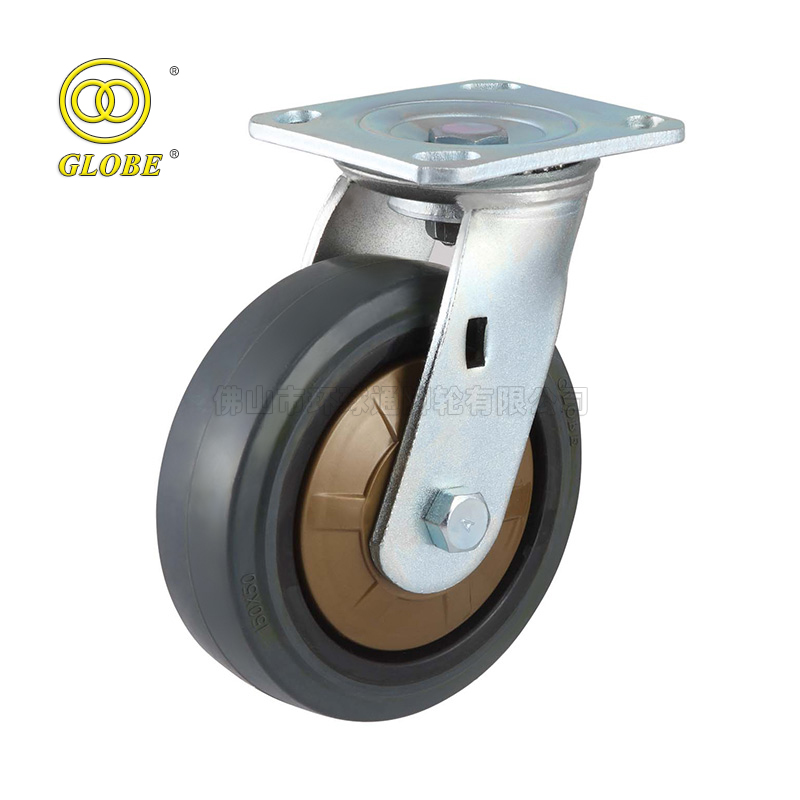 6 Inch Light Duty Nylon Core Quiet Rubber Swivel Casters