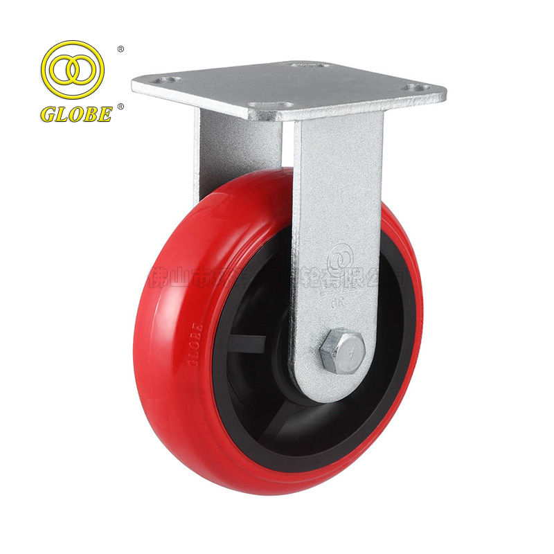8 Inch Heavy Duty Super Polyurethane Rigid Casters