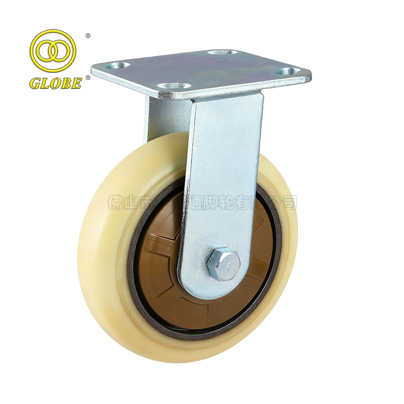 4 Inch Light Duty Iron Core PU White Rigid Casters