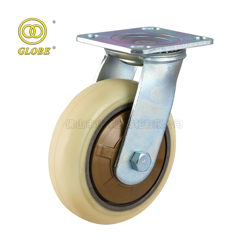 4 Inch Light Duty Iron Core PU White Swivel Casters
