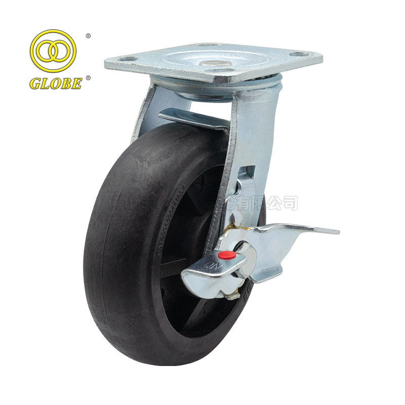 5 Inch Heavy Duty High-Heat Resistant Swivel Casters with Side Brake