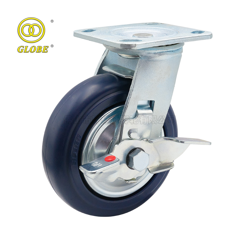 8 Inch Heavy Duty Endurance Swivel Casters with Side Brake