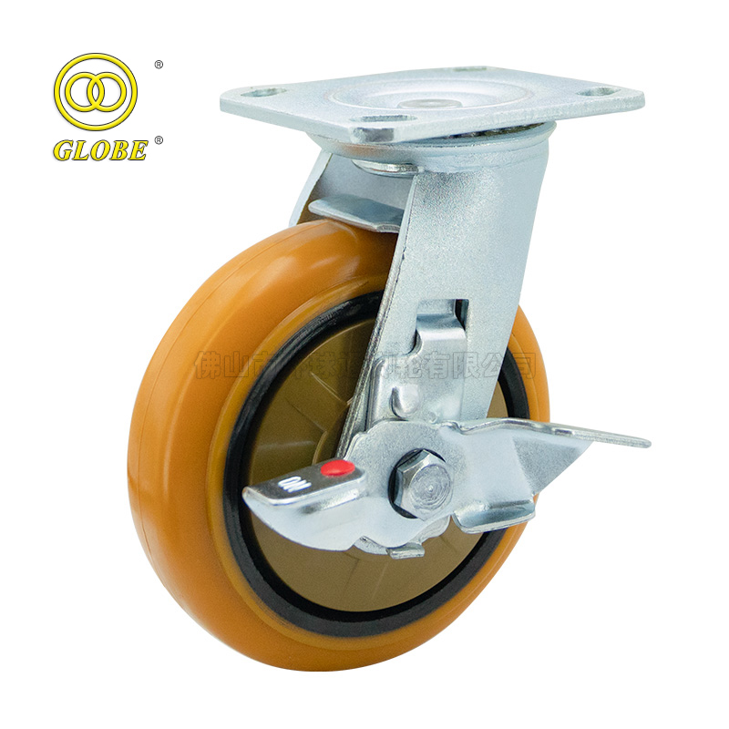 4 Inch Light Duty Caster Swivel w/ Side Brake Casters