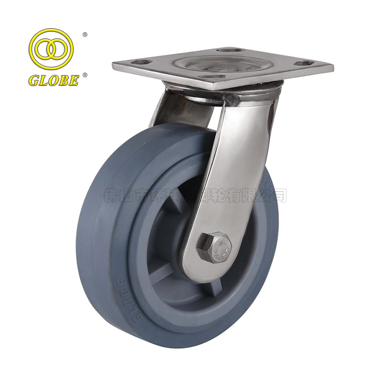 6 Inch Heavy Duty High-Strength Artificial Rubber Swivel Casters