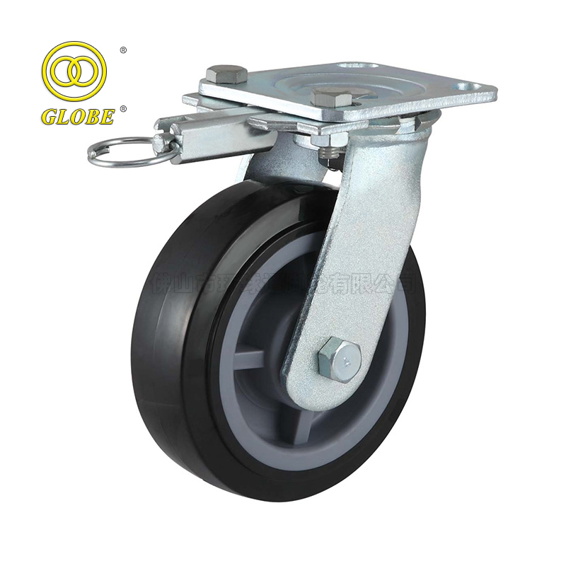 6 Inch Heavy Duty Premium Polyurethane Swivel Casters with Direction Lock