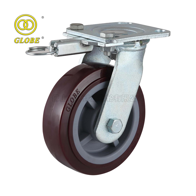 6 Inch Heavy Duty Super Polyurethane Swivel Casters with Direction Lock