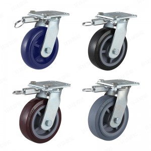 EH13 SERIES – Direction Lock – Swivel Nylon/PU/TPR Caster – Zinc Plating