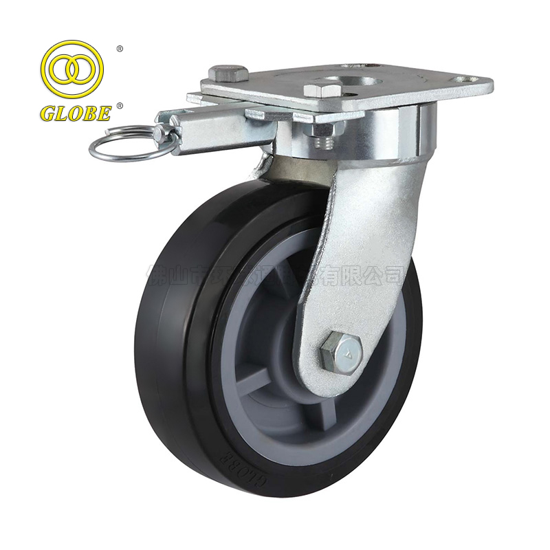 6 Inch Heavy Duty Premium Polyurethane Swivel Casters with Direction Lock