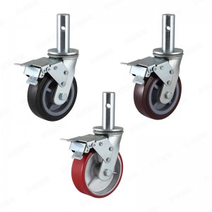 EH15 SERIES – Solid Stem Type – Total Brake PU Caster – Zinc Plating