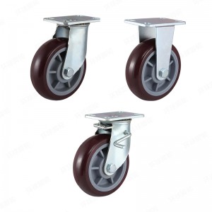 EH16 SERIES – Top Plate Type – Swivel/Rigid  Super Polyurethane Caster Wheel – Zinc Plating