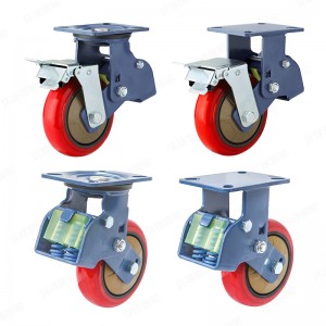 EH19 SERIES – Shock Absorbing Type – Swivel/Rigid Spring Casters – Baking Finish