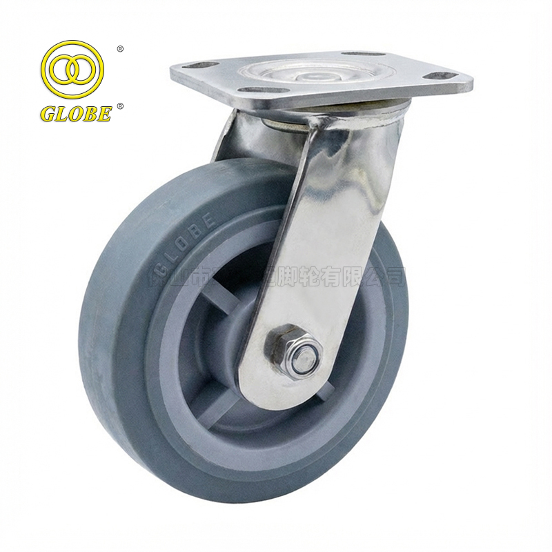 6 Inch Heavy Duty High-Strength Artificial Rubber Swivel Casters