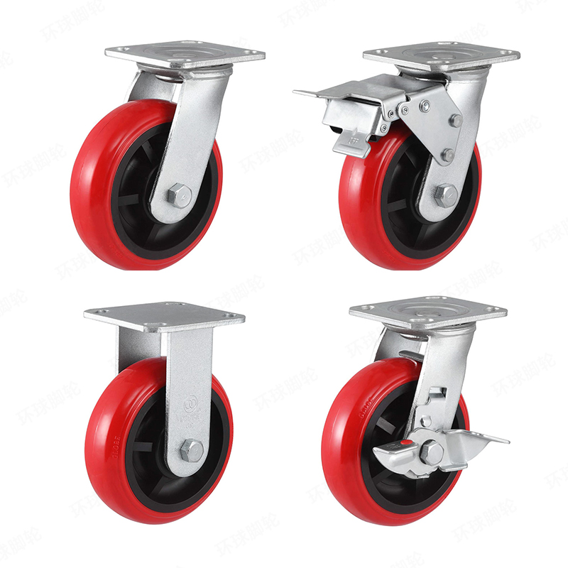 EH7 SERIES – Top plate type – Swivel/Rigid Super PU Wheel – Zinc Plating