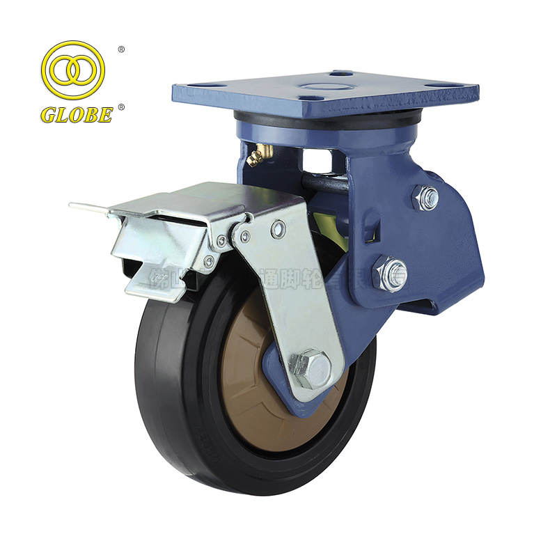 5 Inch Light Duty Nylon Core Rubber Swivel Casters