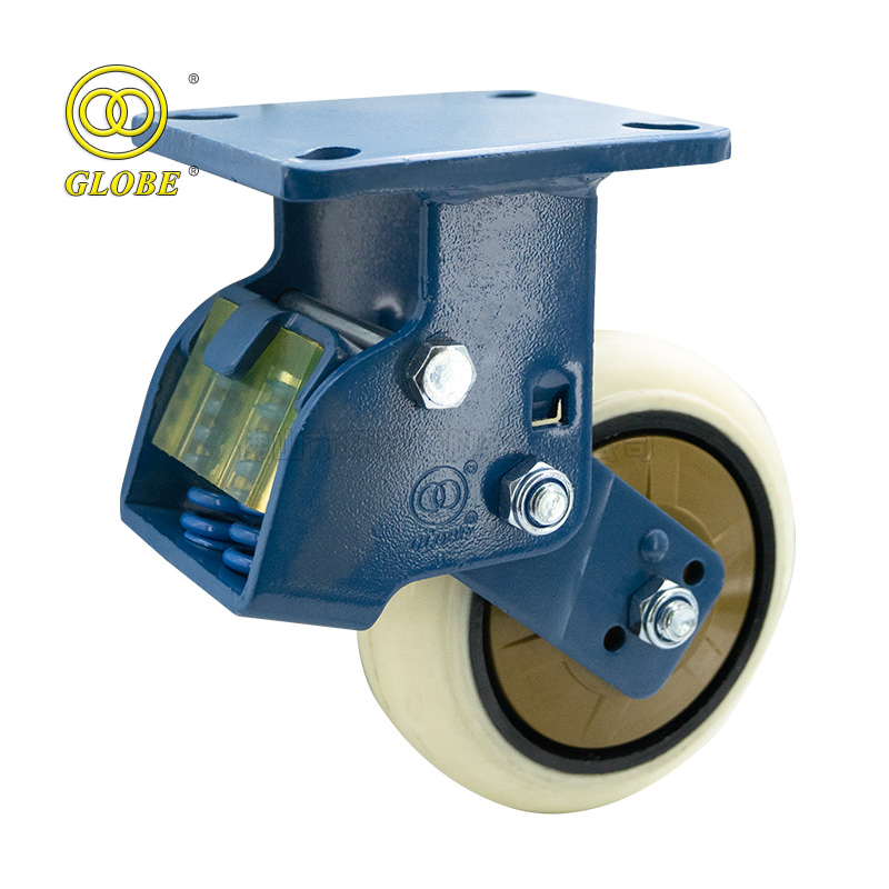 6 Inch Heavy Duty Iron Core Polyurethane Shock-Absorbing Rigid Casters