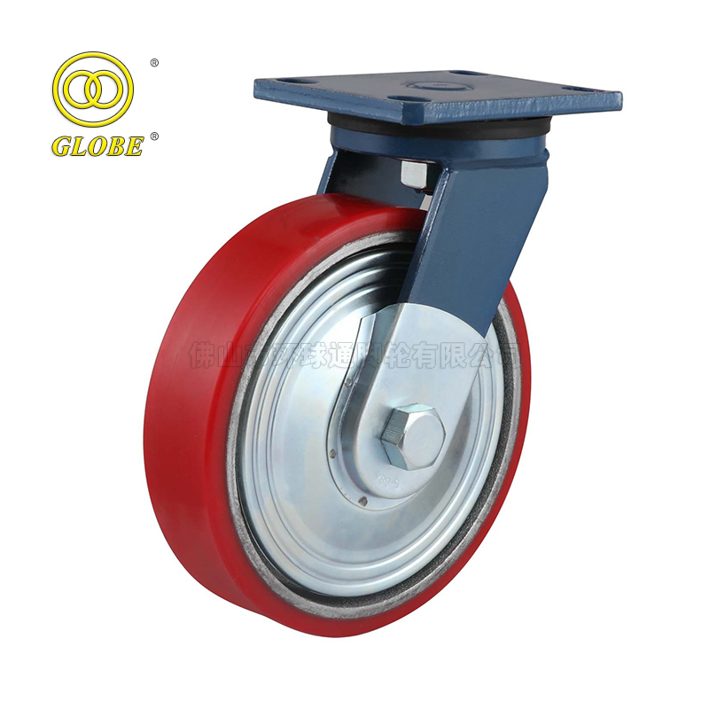 8 Inch Heavy Duty Iron Core Polyurethane Swivel Casters