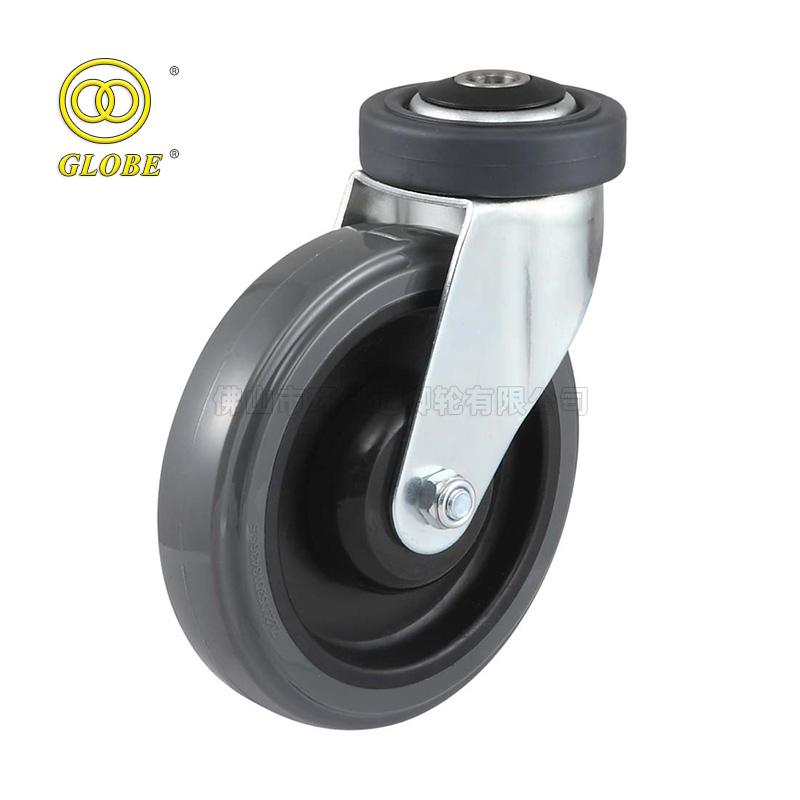 4 Inch Medium Duty Super Quiet Polyurethane Bolt Hole Swivel Casters