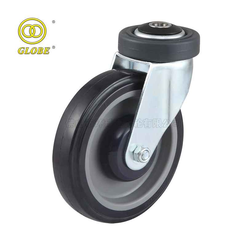 5 Inch Medium Duty High-Strength Polyurethane Bolt Hole Swivel Casters