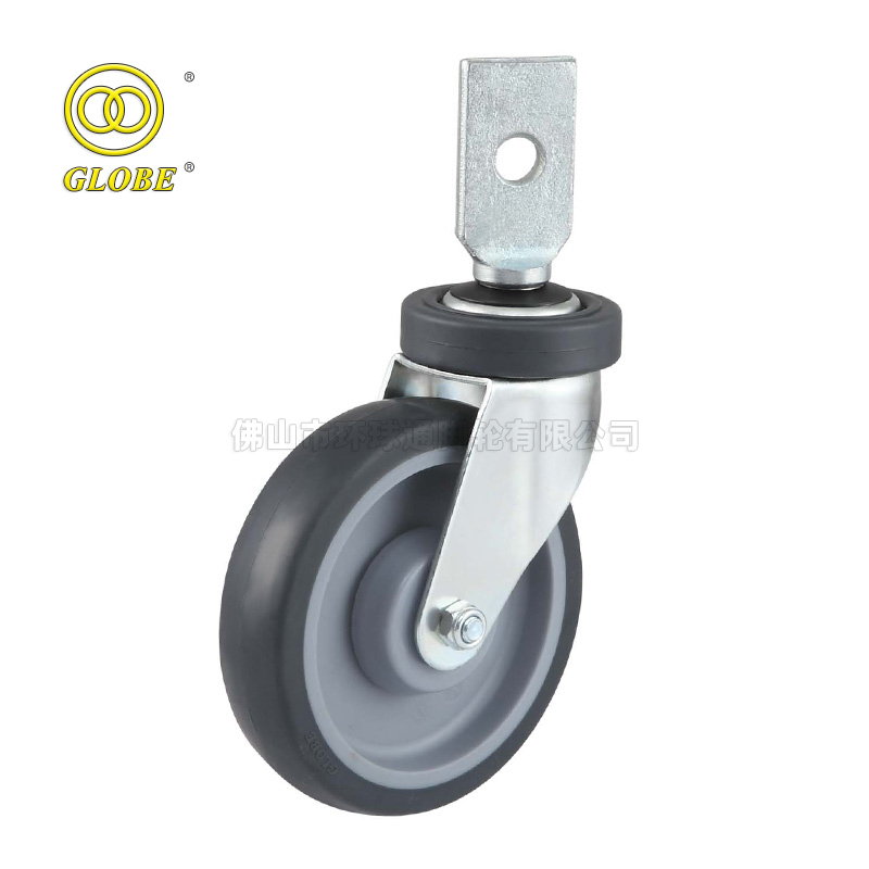 4 Inch Light Duty High Strength Rubber Clamp Swivel Casters