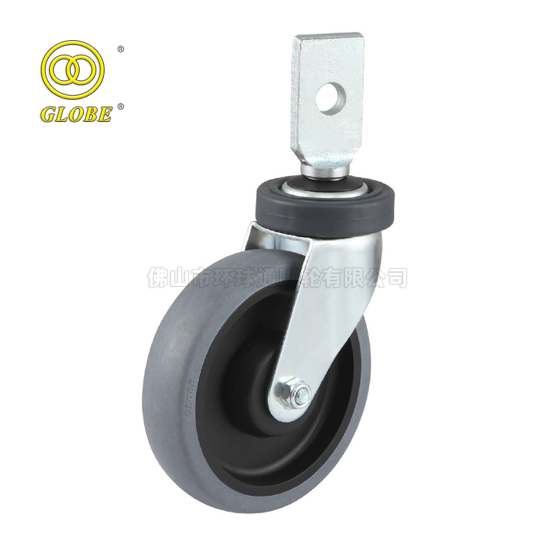 4 Inch Light Duty Conductive Rubber Clamp Swivel Casters