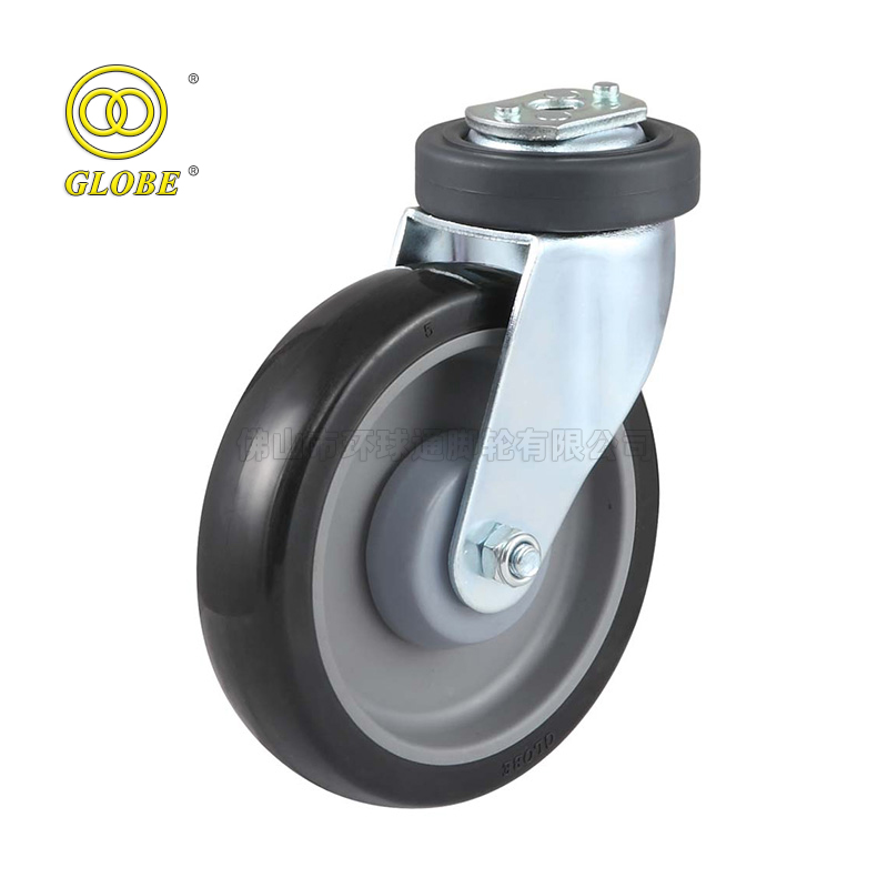 4 Inch Light Duty Premium PU Hollow Pin Rigid Casters