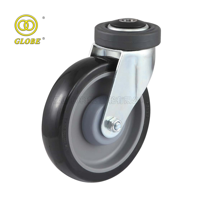 4 Inch Medium Duty Premium Polyurethane Bolt Hole Swivel Casters