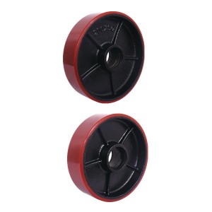 Black Iron Core Red PU Manual Forklift Wheel – ET6 SERIES