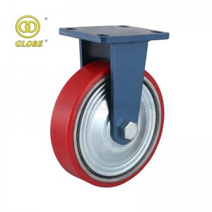 6 inch heavy duty rigid casters,iron core polyurethane-1000 lbs