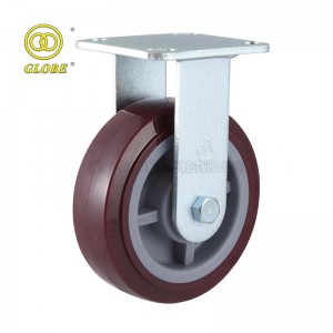 8 Inch Heavy Duty Super Polyurethane Rigid Casters